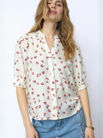 T-shirt ' MarisCC ' co'couture en blanc : devant