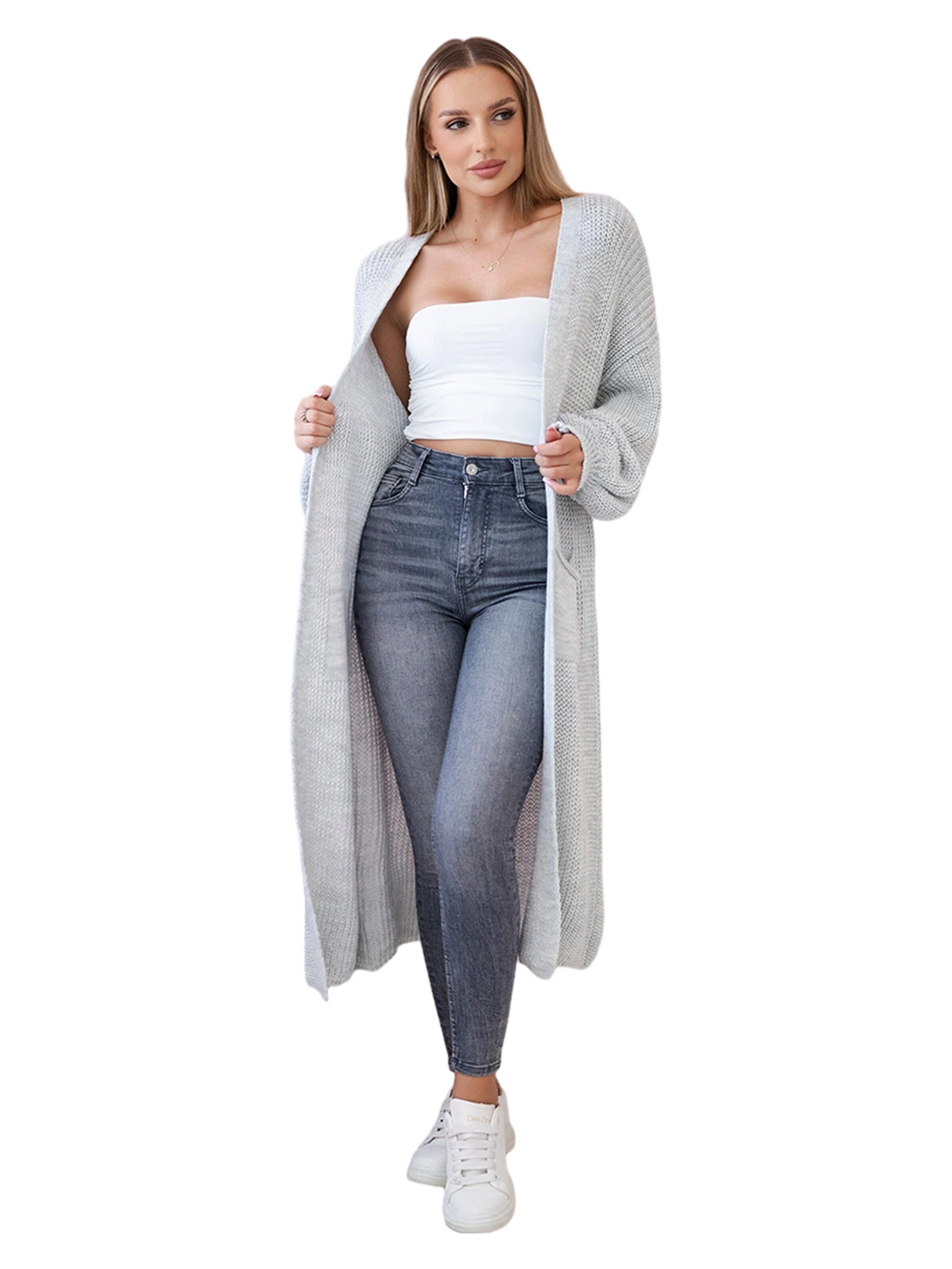 Lumera Kardigán 'Rubis' - Sivá: predná strana