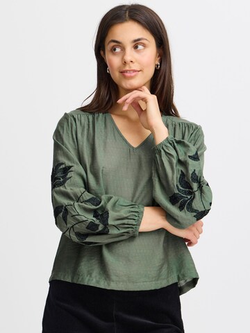 Fransa - Blusa 'FRHARBO BL 1' em verde: frente
