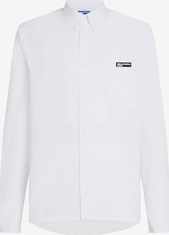 KARL LAGERFELD JEANS Regularny krój Koszula 'Poplin' w kolorze biały: przód