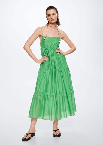 MANGO Obleka 'Zamora' | zelena barva