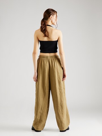 TOPSHOP Wide Leg Hose in Grün