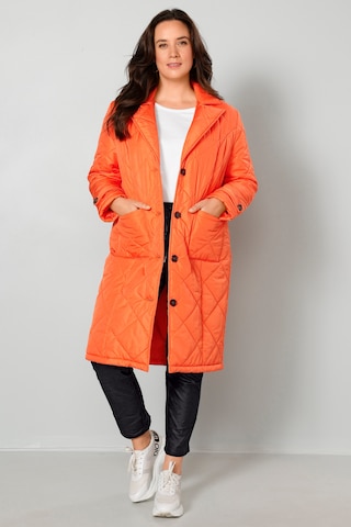 Manteau mi-saison MIAMODA en orange : devant