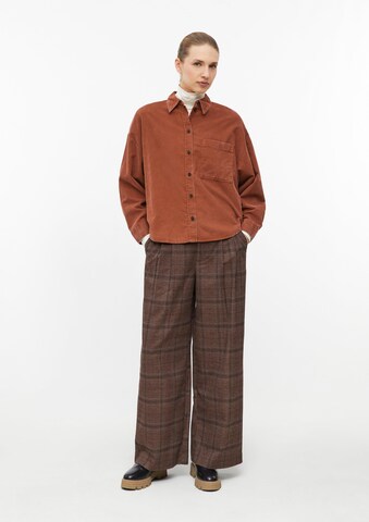 Wide Leg Pantalon à pince s.Oliver en marron : devant