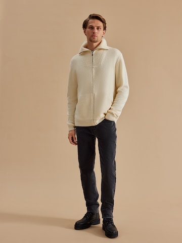 DAN FOX APPAREL Knit Cardigan 'John' in Beige