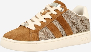 GUESS Matalavartiset tennarit 'BARLIE2' värissä beige: etupuoli