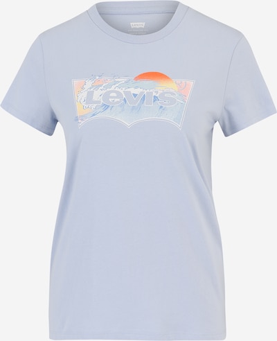 LEVI'S ® T-Shirt 'THE PERFECT' in taubenblau / gelb / dunkelorange / weiß, Produktansicht