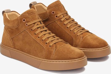 Kazar High-Top Sneakers in Brown