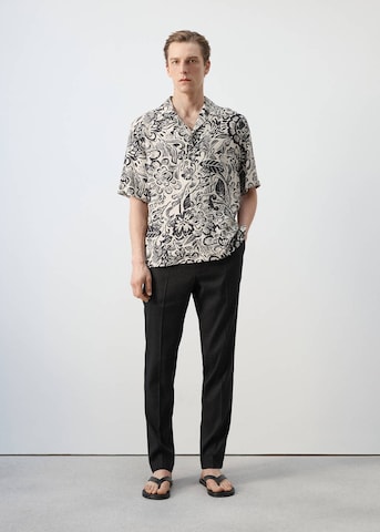 MANGO MAN Regular fit Button Up Shirt 'Sicilia' in Beige