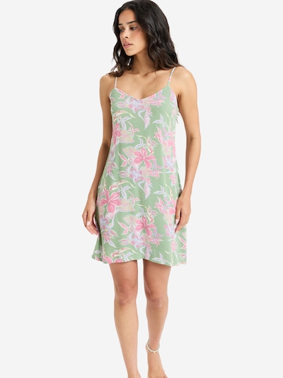 ROXY Robe d’été 'Hibiscus Island' en bleu clair / vert clair / rose / blanc, Vue avec produit
