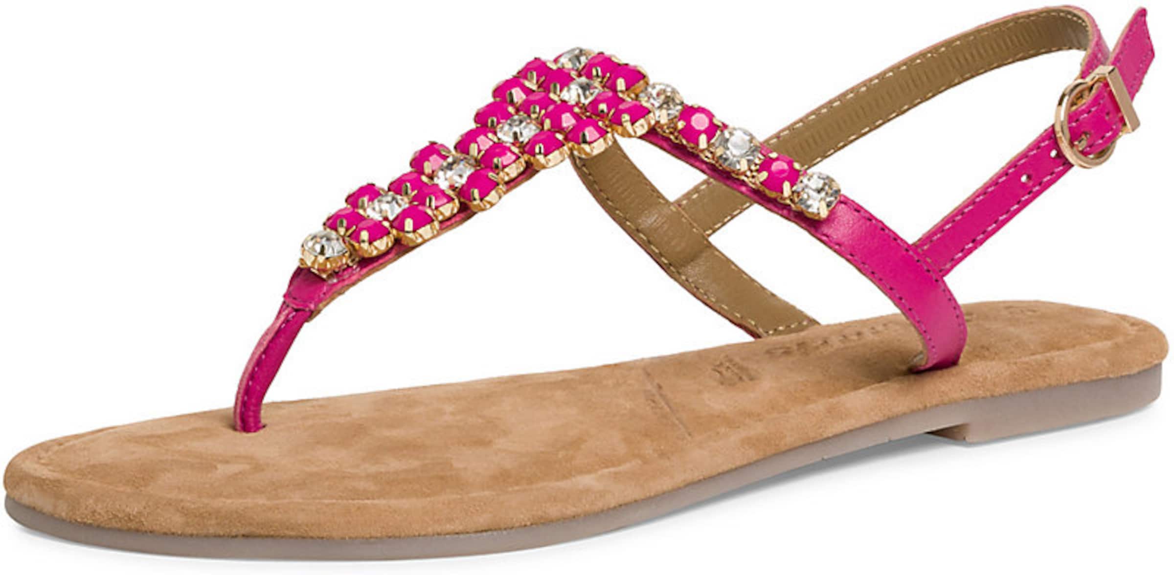 Sandales 'Woms' Tamaris en rose : devant