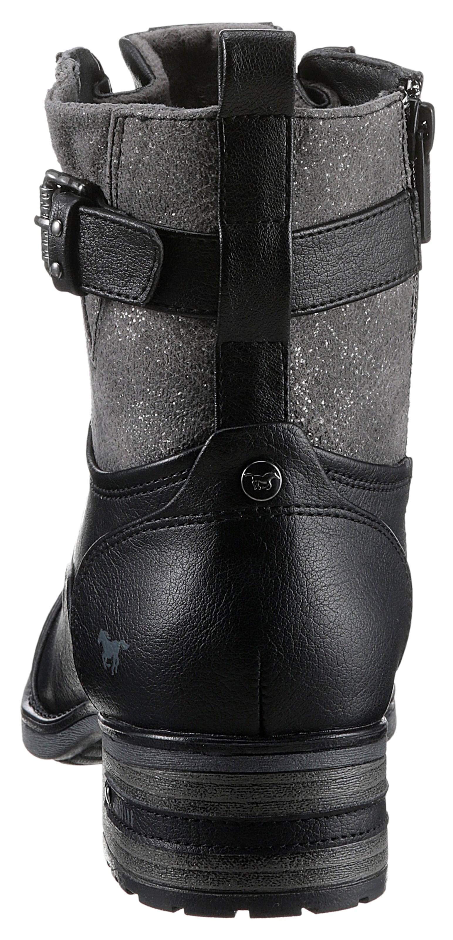 MUSTANG Lace-up bootie in Black