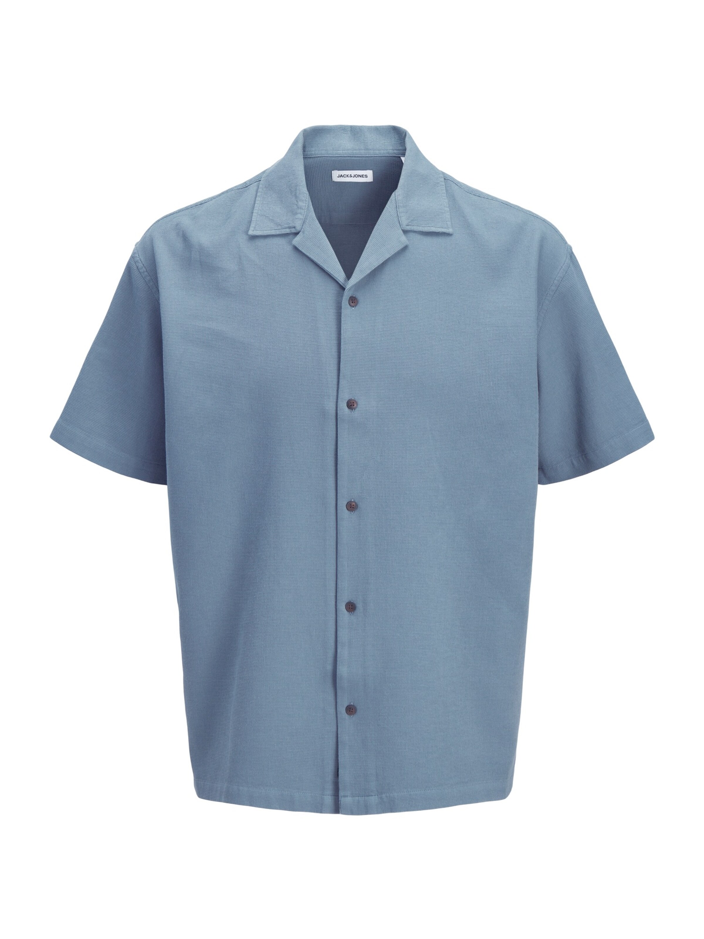 Jack & Jones Plus - Regular Fit Camisa 'JJGLOBAL' em azul: frente