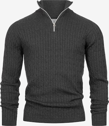 Kronstadt Pullover 'Cable' in Grau: Vorderseite