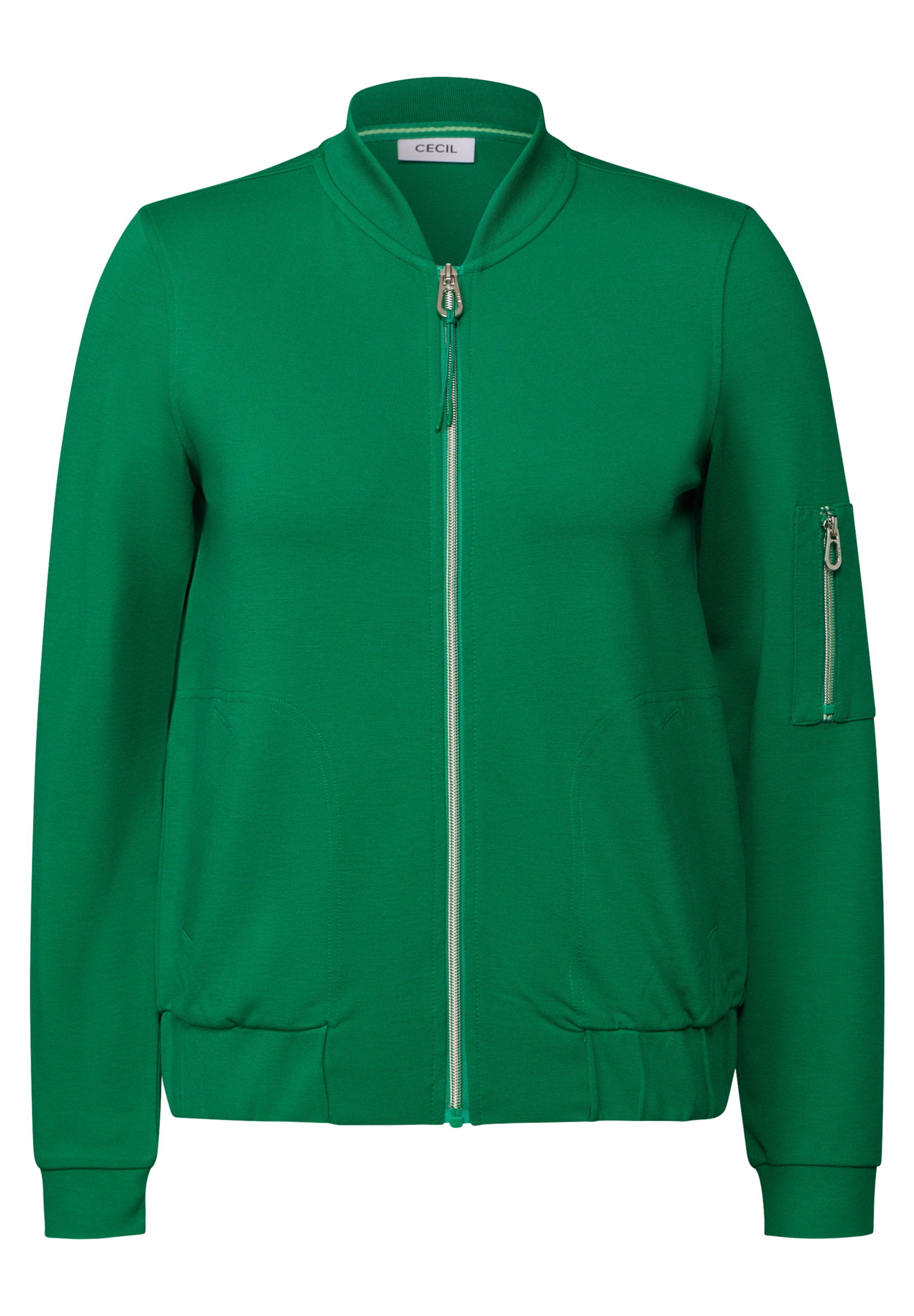 CECIL Sweatjacke in Grün: Vorderseite