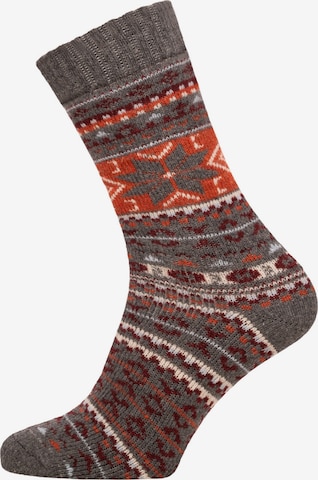 HomeOfSocks Socks 'HOS458' in Grey: front