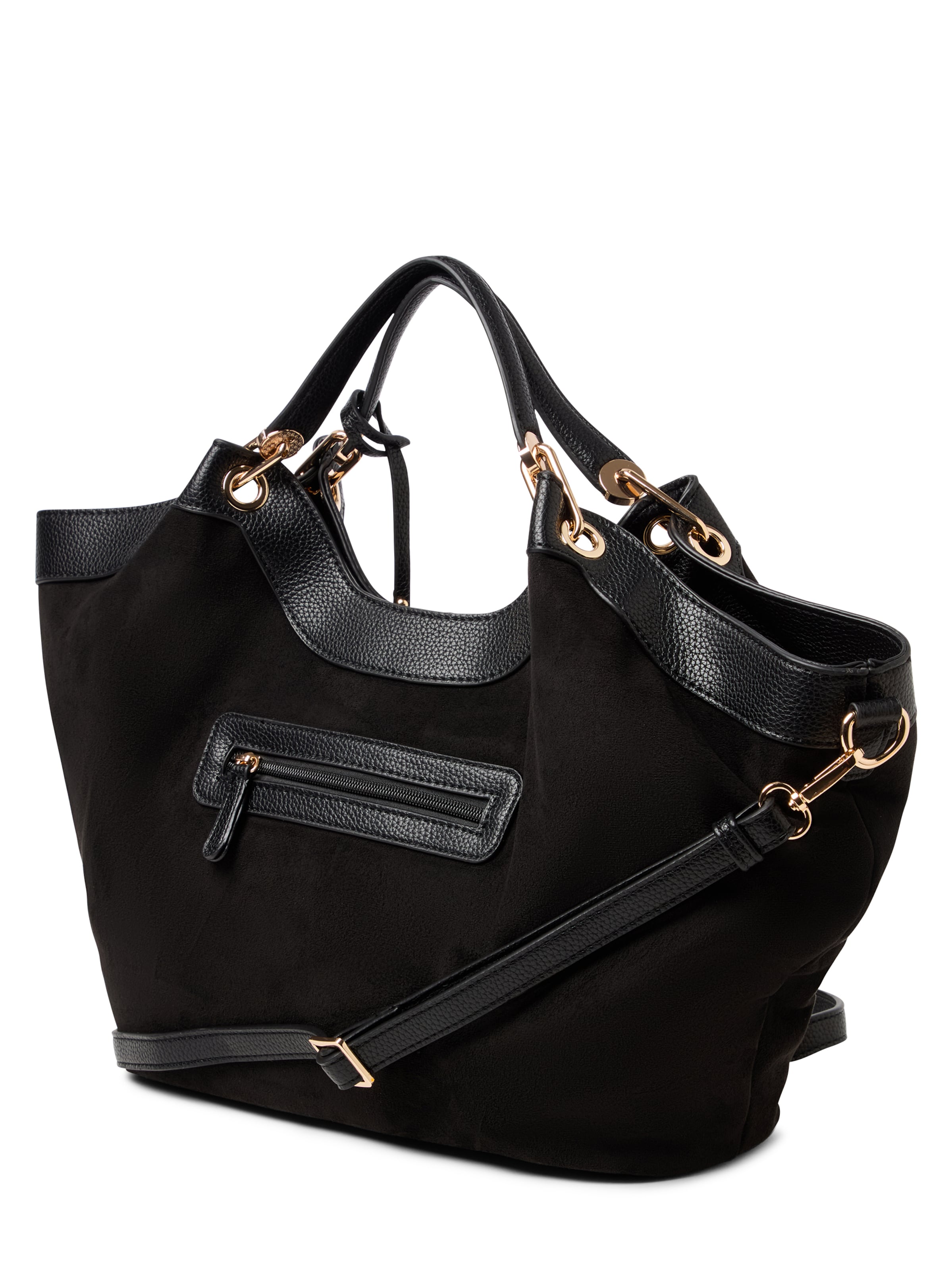 L.CREDI Shopper ' Pheline ' in Black: front