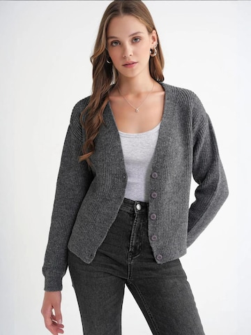 MixRay Gebreid vest in Grijs: voorkant