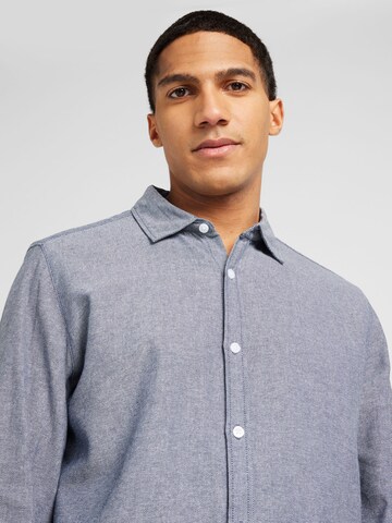 QS Regular fit Overhemd in Blauw