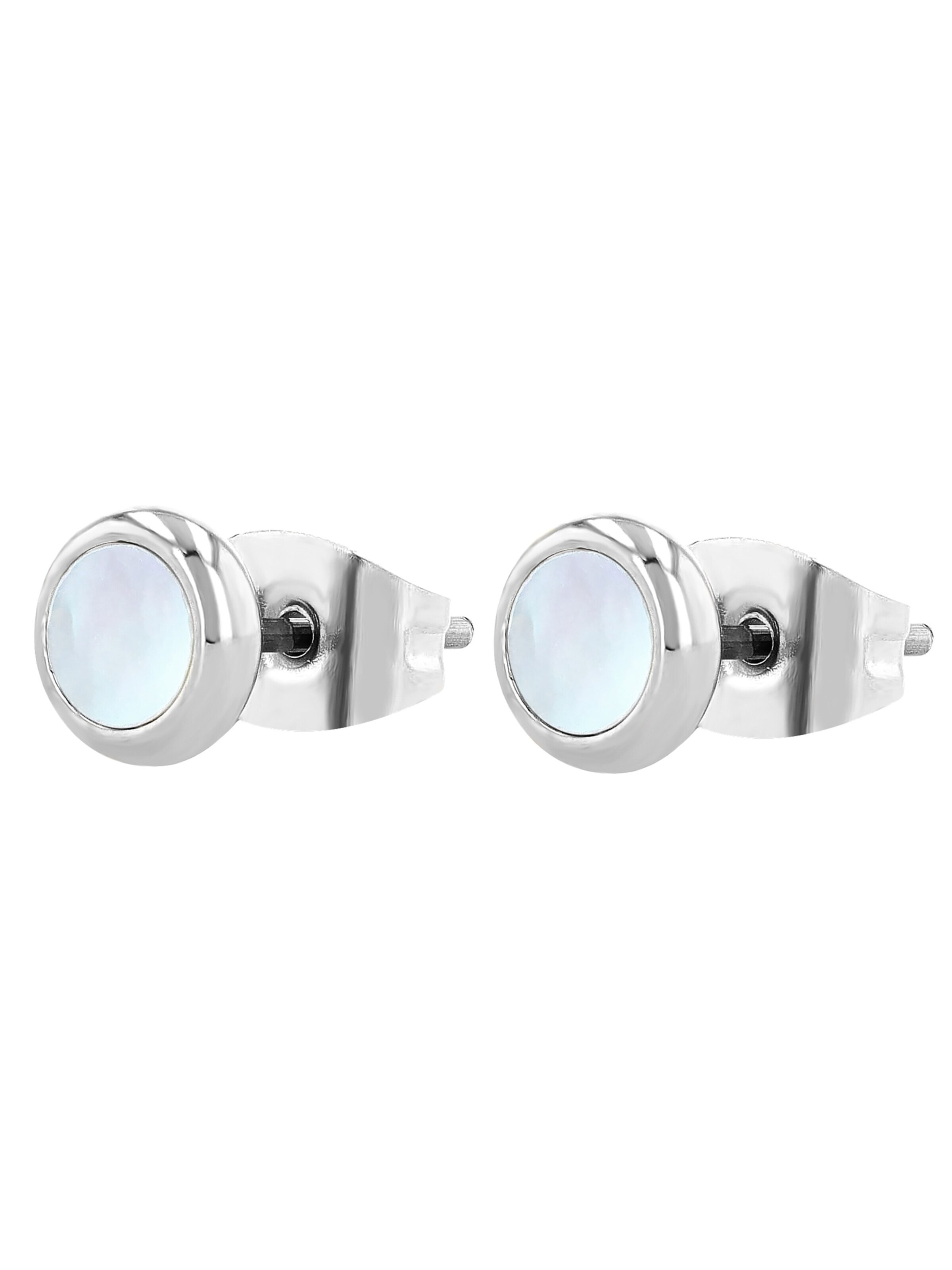 Akzent Earrings 'Sunday, Perlmutt, wasserfest' in Silver