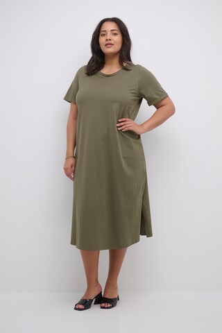 KAFFE CURVE Dress 'Caline' in Green: front