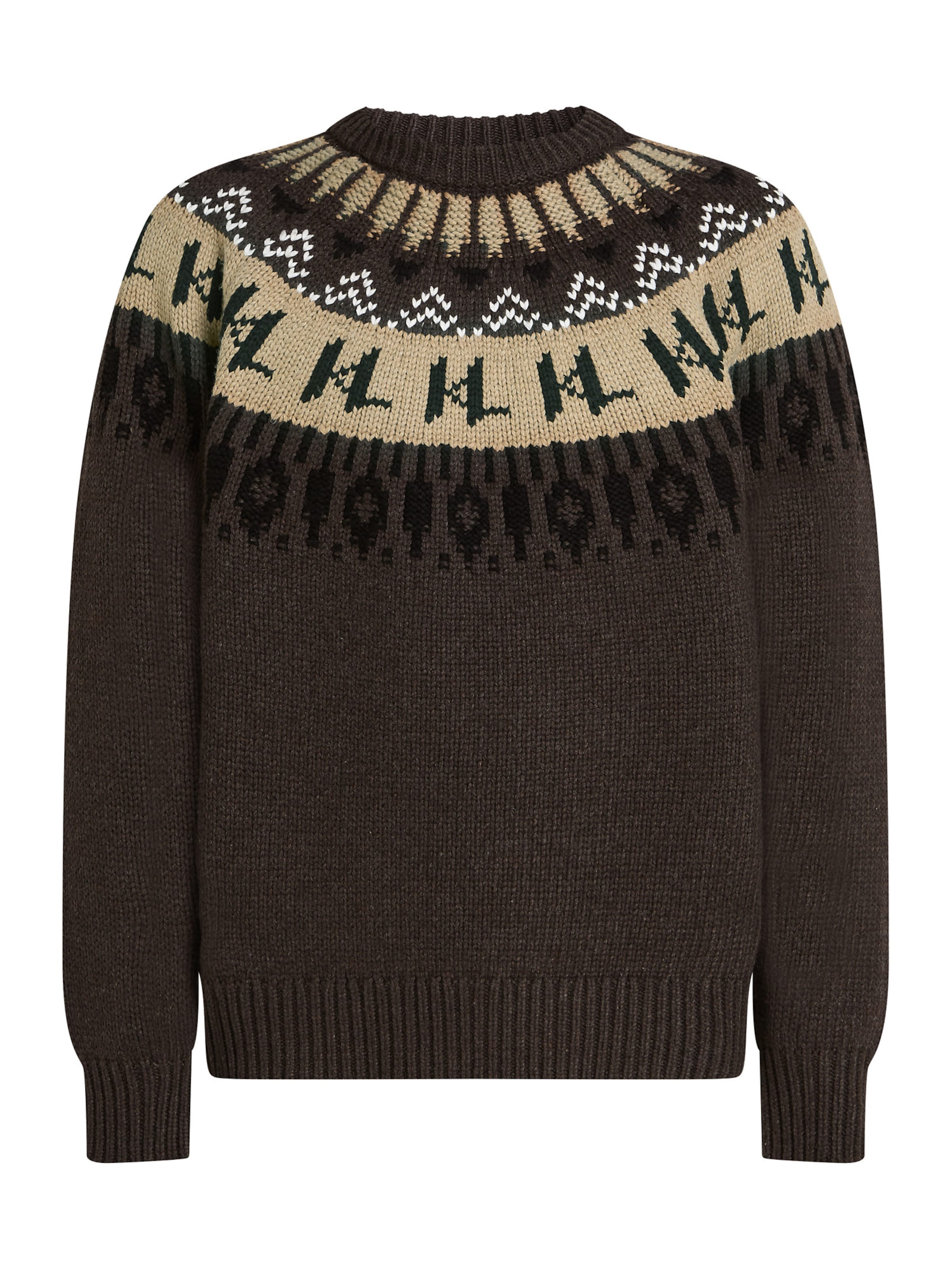 Karl Lagerfeld Πουλόβερ σε καφέ: μπροστά