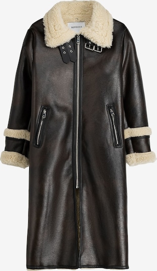 Bershka Between-Seasons Coat in Dark brown, Item view