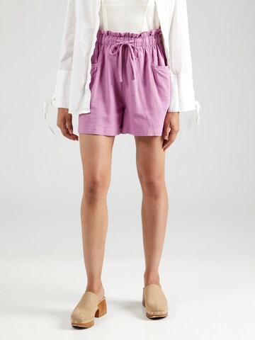 Regular Pantalon QS en violet : devant