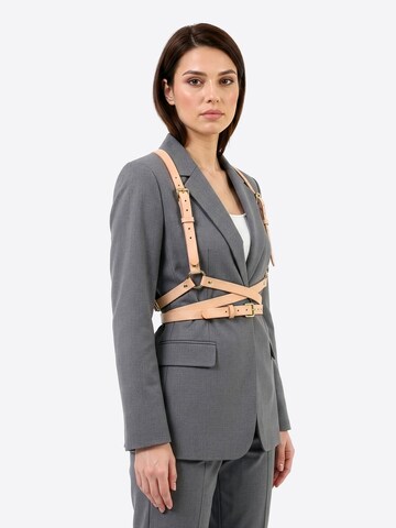 Haute Cuir Belt 'Double Belt Harness' in Beige