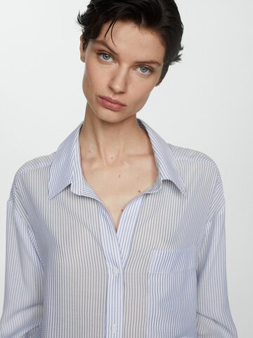 MANGO Blouse 'ZARO' in Blue