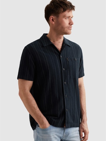 PME Legend - Ajuste regular Camisa 'Shirt with short sleeves and woven stripe pattern' en azul