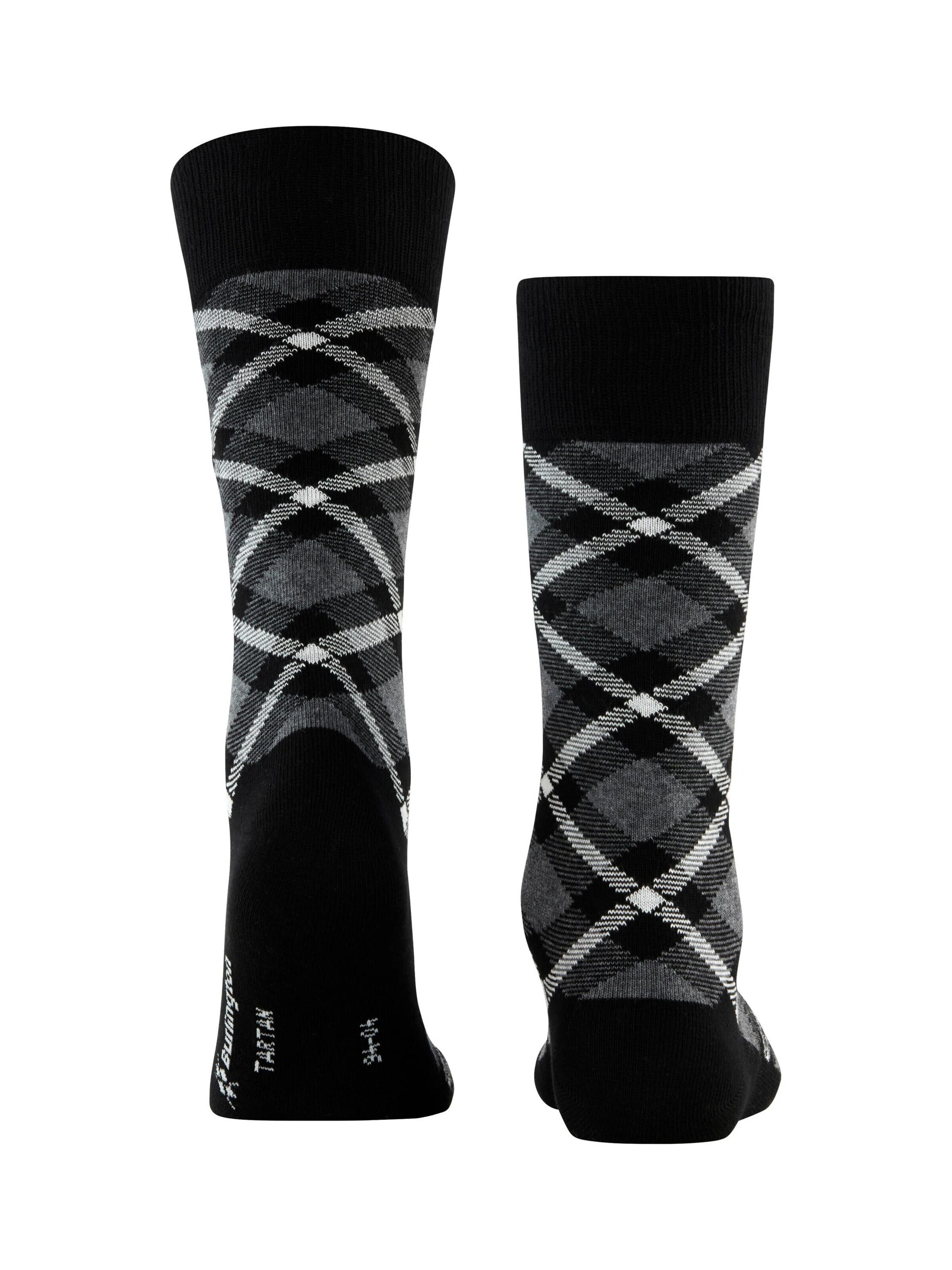 BURLINGTON Socks 'Tartan' in Black