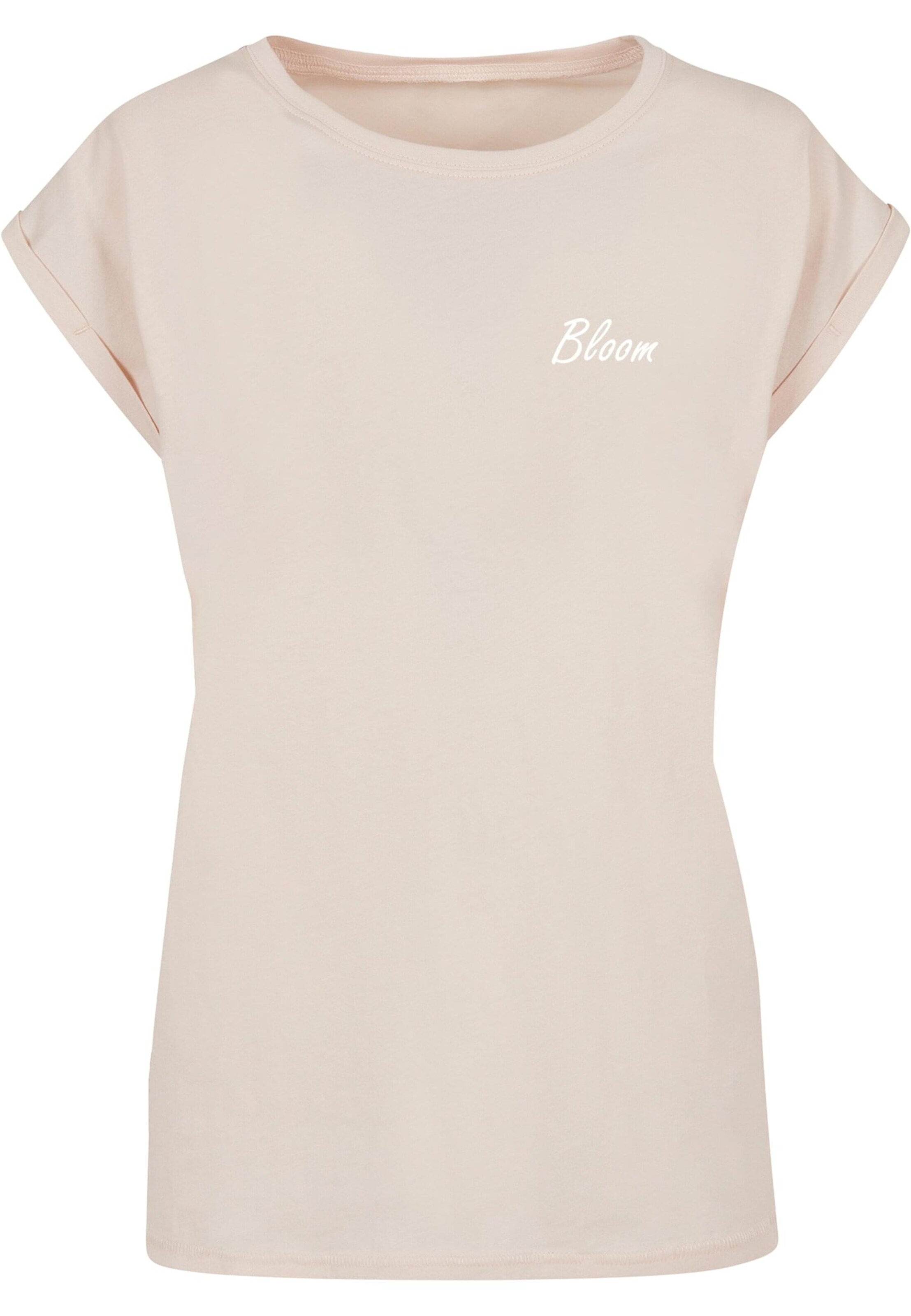 T-shirt 'Flowers Bloom' Merchcode en beige : devant