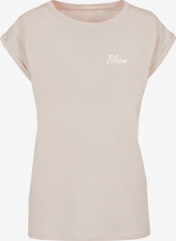 Merchcode T-Shirt 'Flowers Bloom' in Beige: predná strana