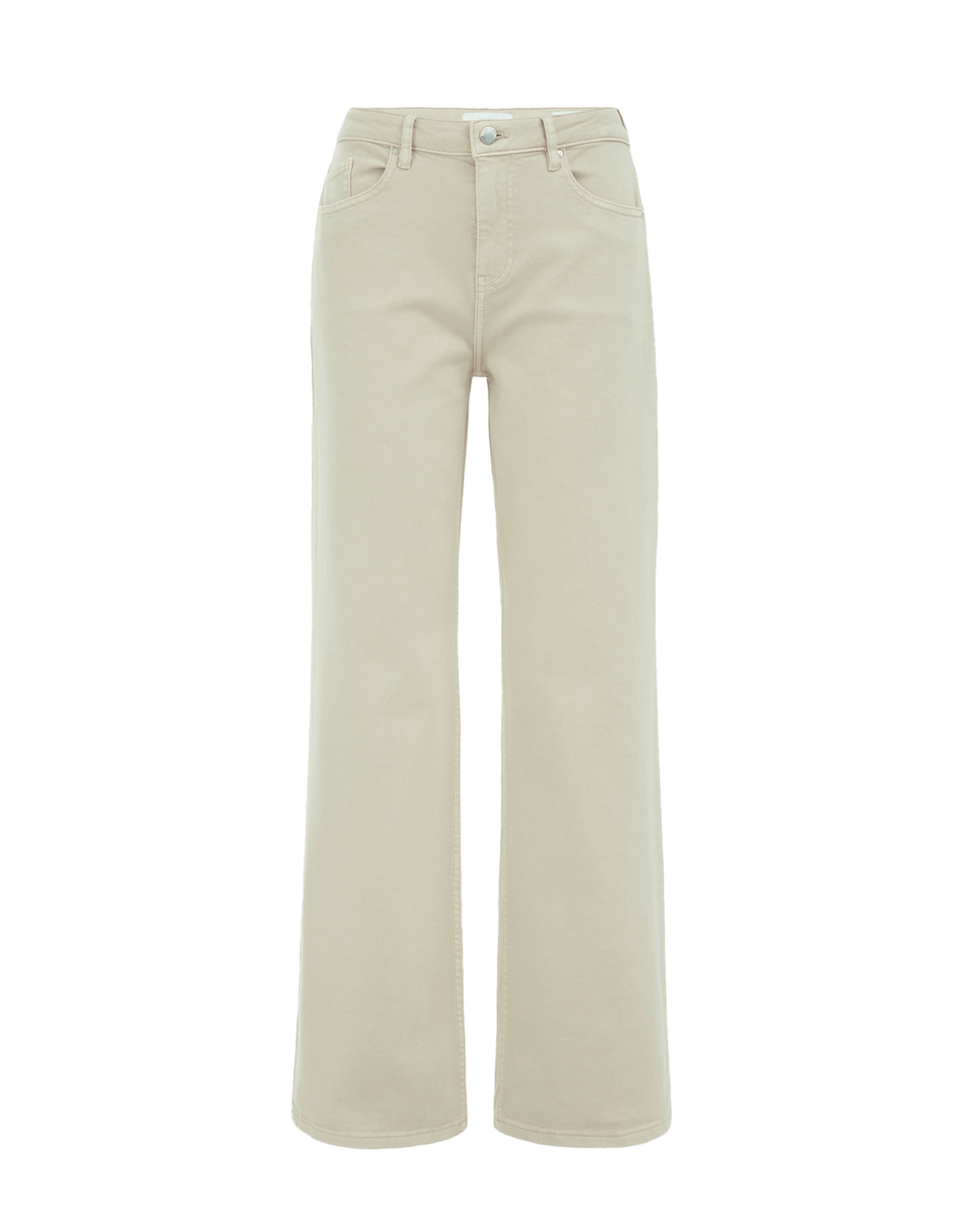 WE Fashion Zvonové kalhoty Džíny – béžová: přední strana