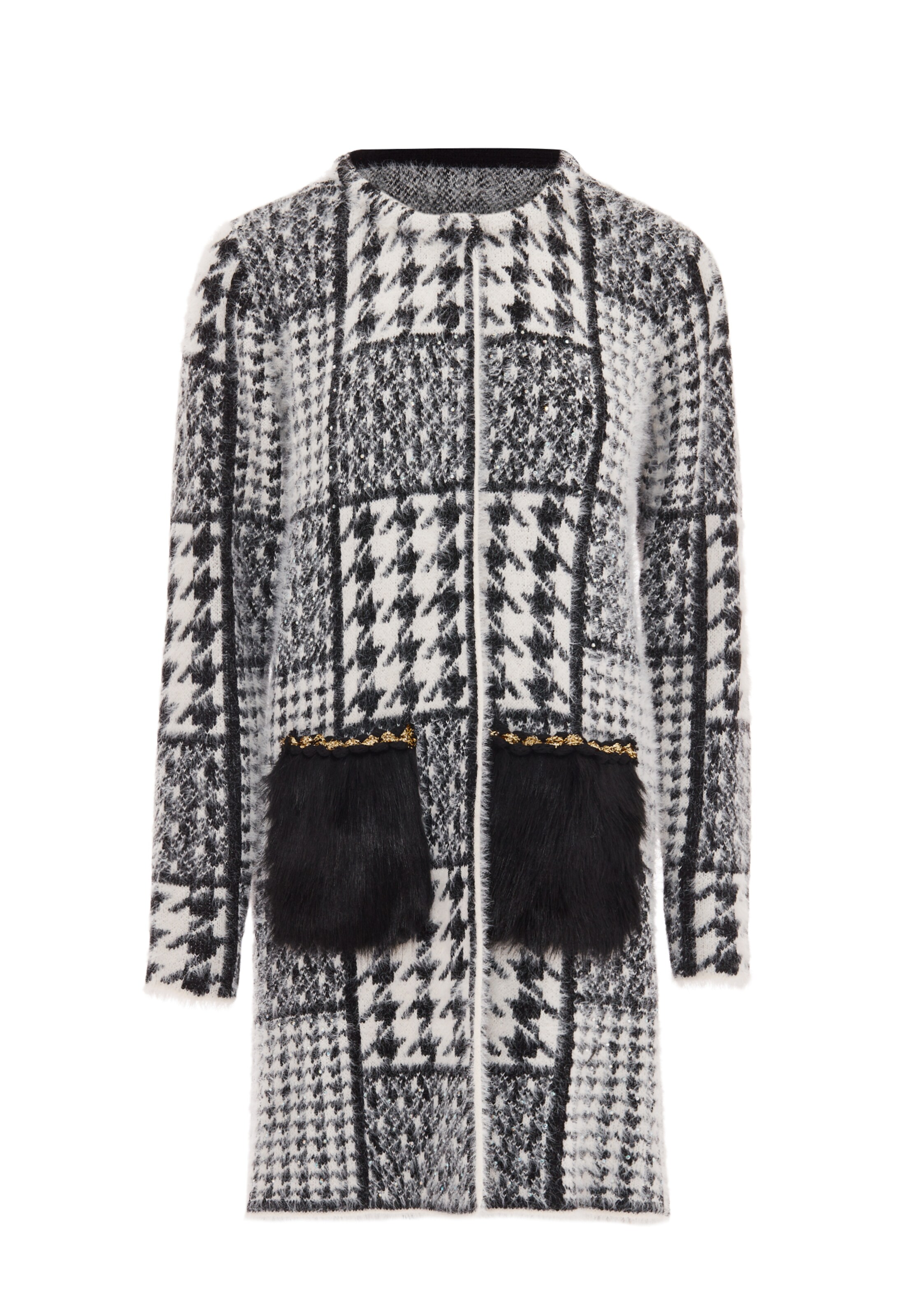 Giacchetta di faina in nero: frontale