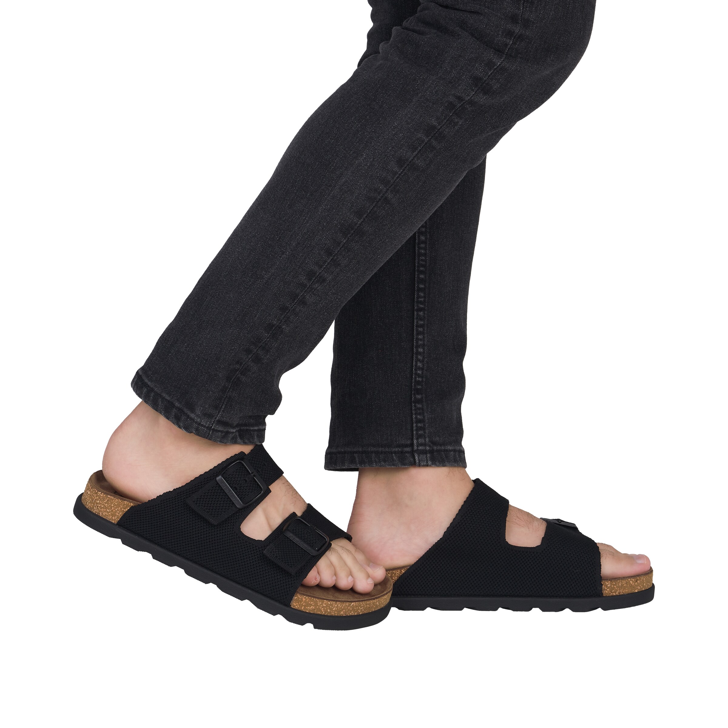 Rieker Mules in Black: front