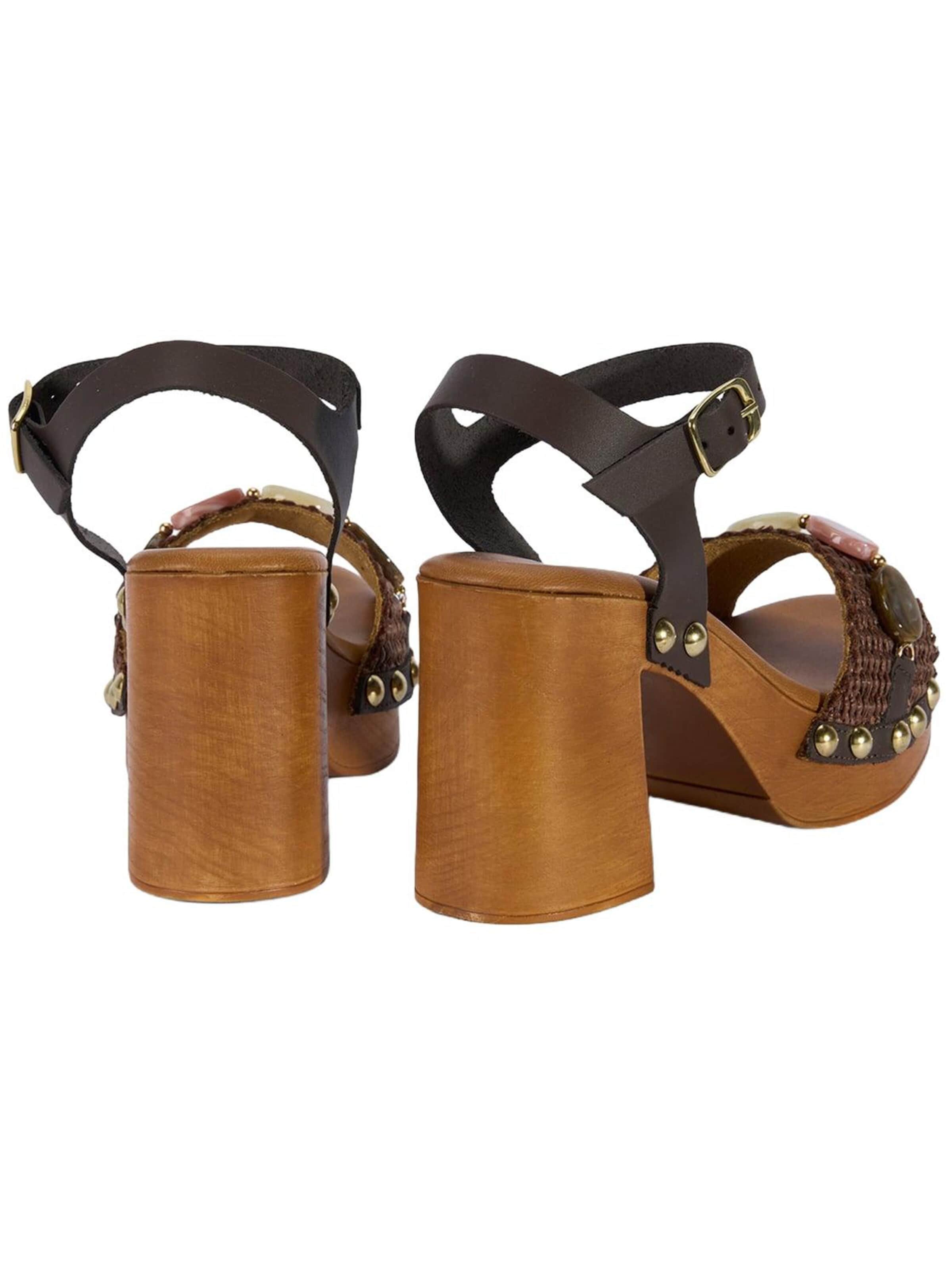 Desa Sandaal 'Plateau-Sandalen' in Bruin
