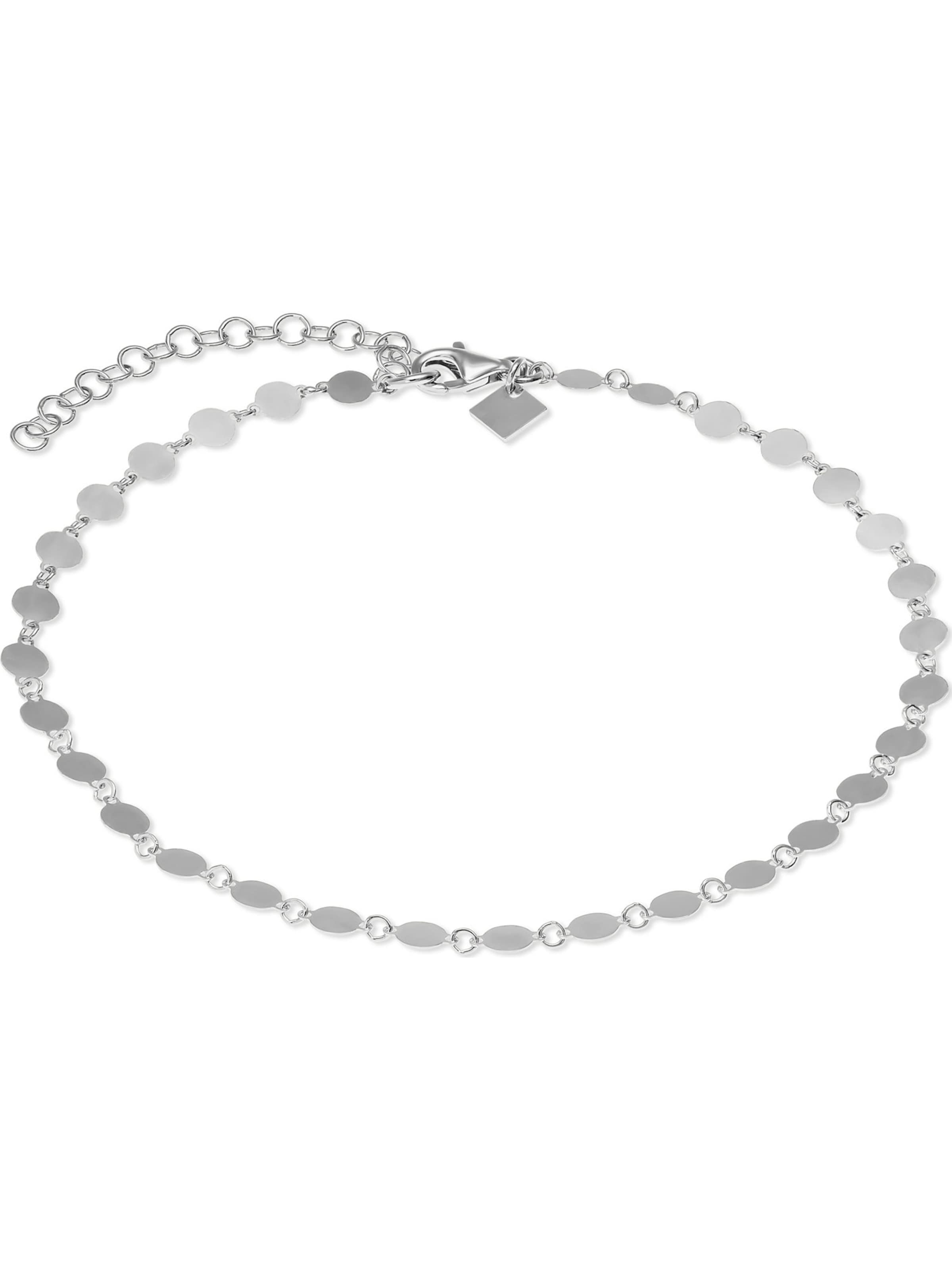FAVS Fußkette in Silber: Vorderseite