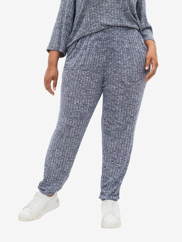 Zizzi Loosefit Broek 'VGIA' in Blauw: voorkant