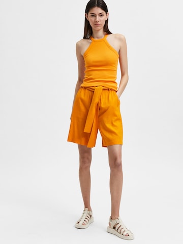 SELECTED FEMME Regular Broek 'Gulia' in Oranje