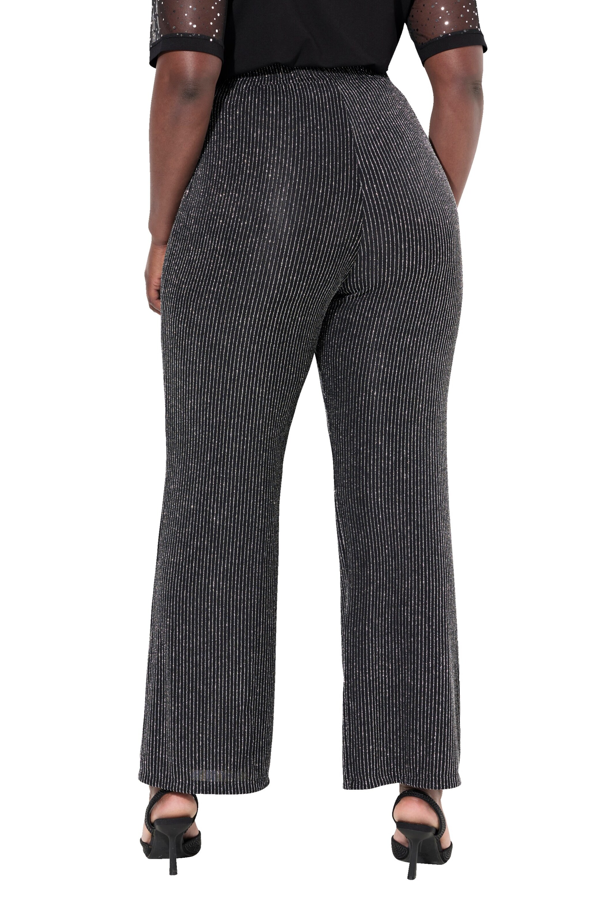 Ulla Popken Flared Nadrág - fekete