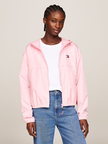 Tommy Jeans Between-Season Jacket 'CHICAGO' in Pink: front