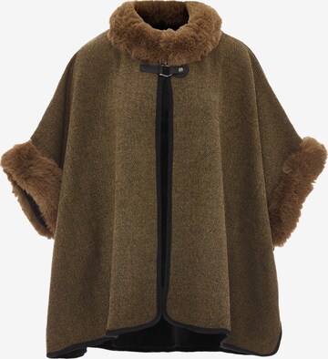 FRAULLY Cape in Brown: front