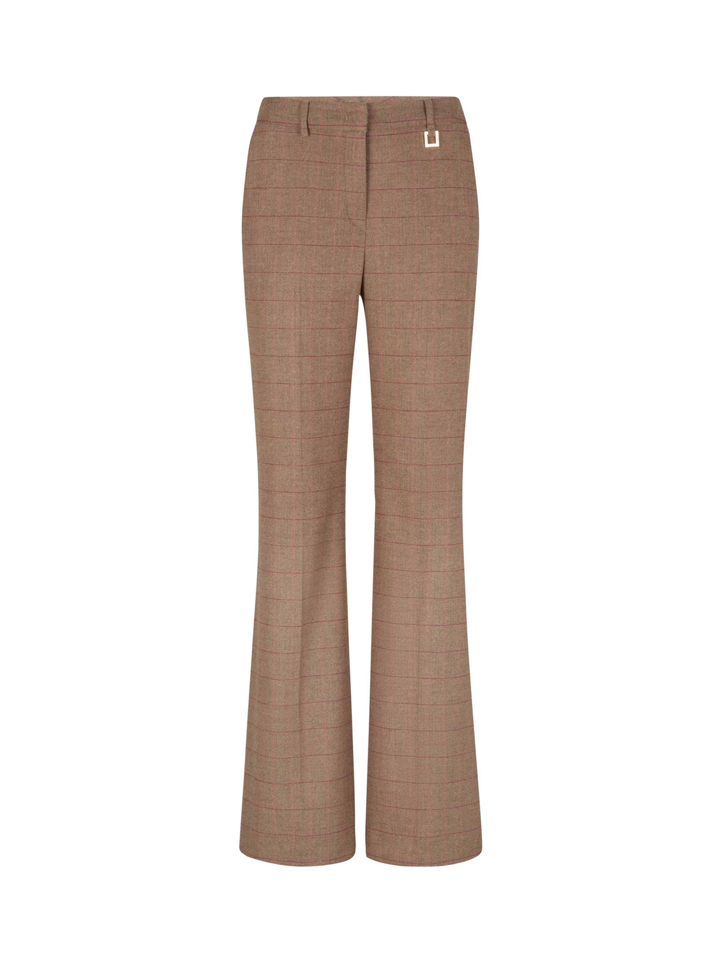 JOOP! Flared Broek 'Polina' in Beige: voorkant