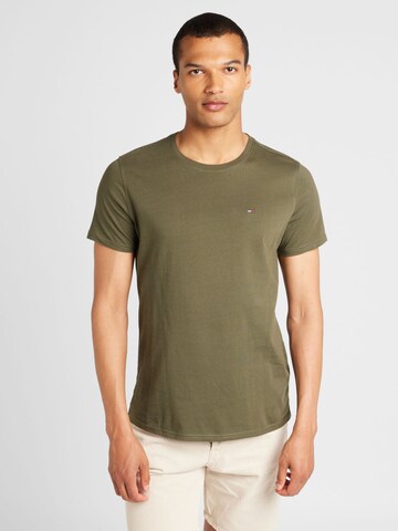 T-Shirt Tommy Jeans en vert : devant