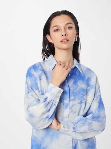 120% Lino Blouse in Blauw