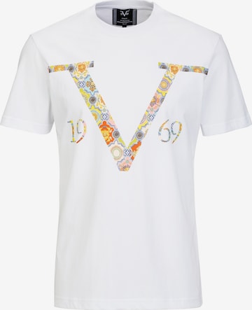 T-Shirt 'Rafael Baroque' 19V69 ITALIA en blanc : devant