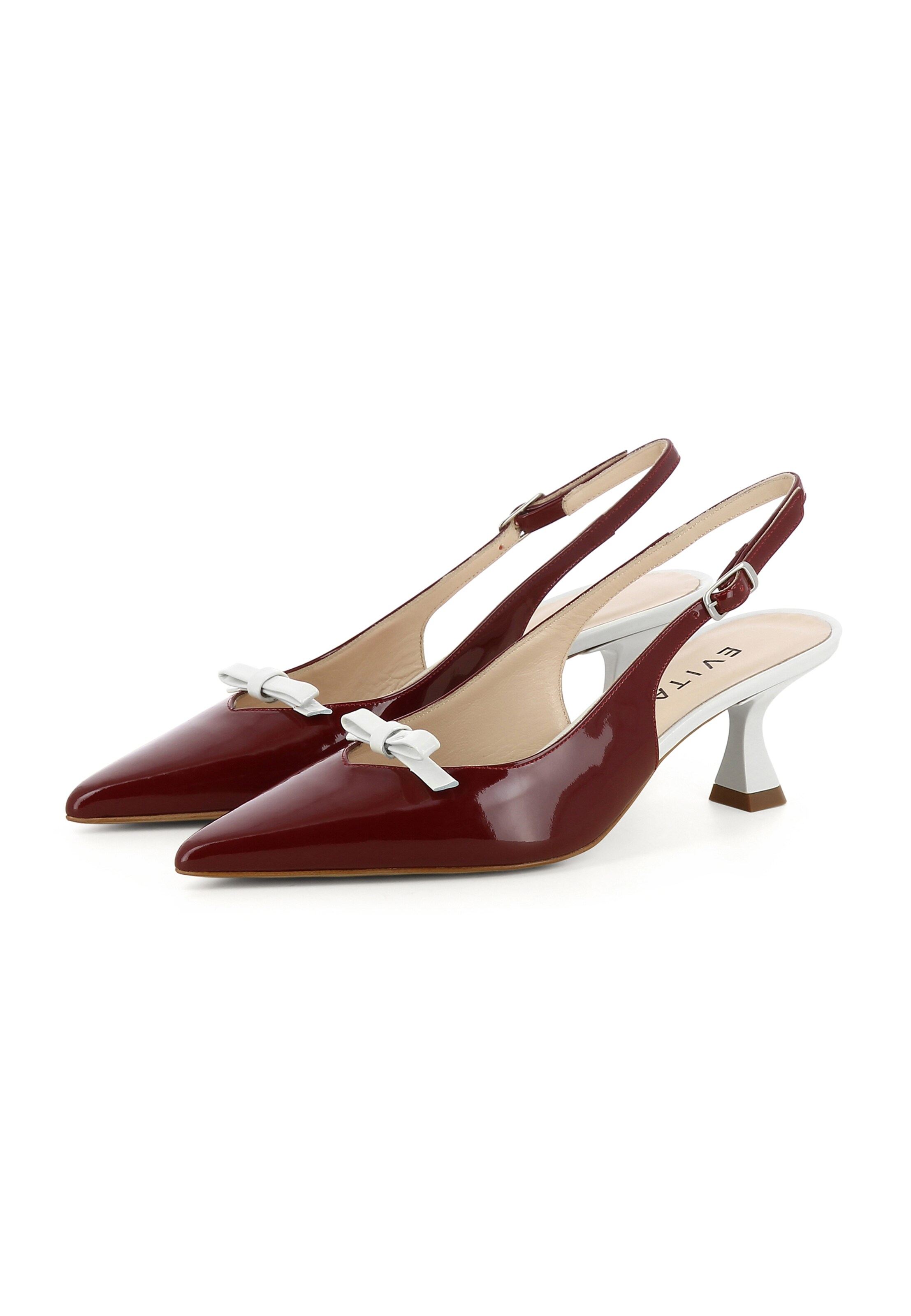 Escarpins à bride arrière 'PERLA' EVITA en rouge