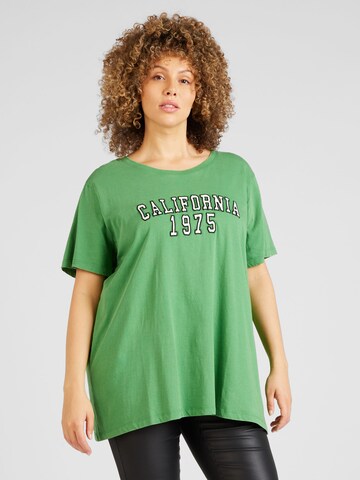 žalia ONLY Carmakoma Marškinėliai 'SPORTA': priekis